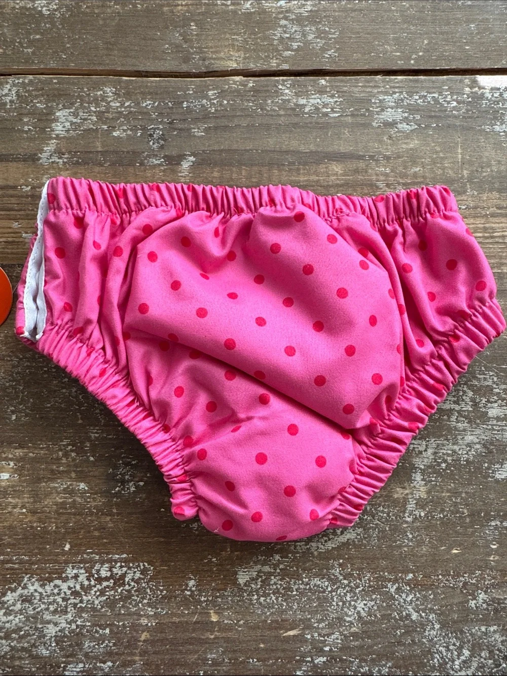 NWT Wonder Nation Baby Girls Pink Polka Dot Swim Diaper Cover Size 3-6M